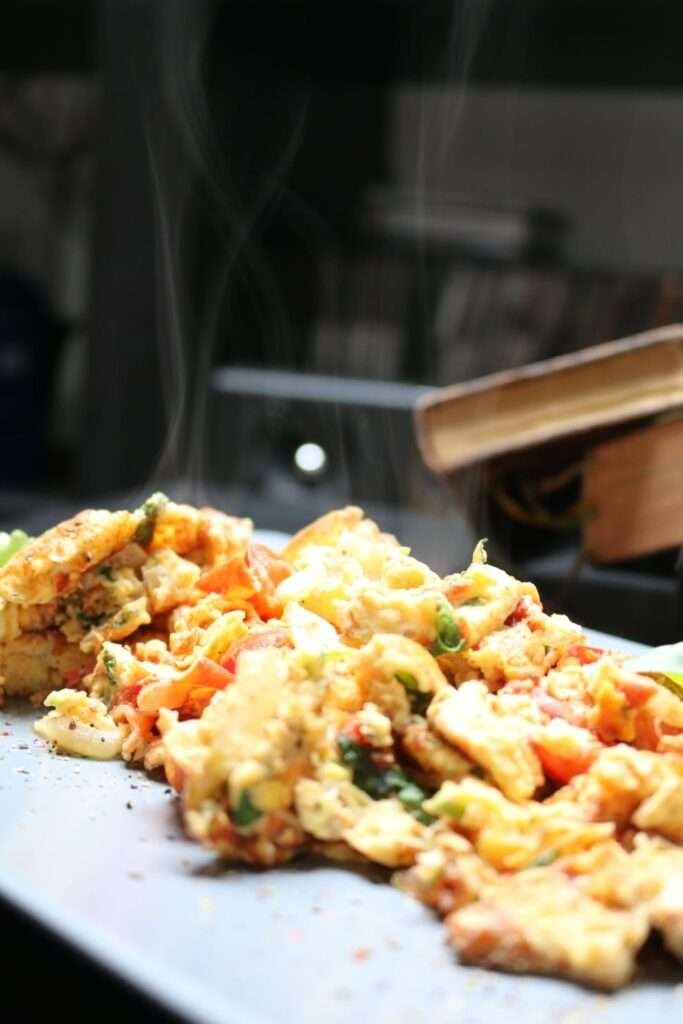 Chicken and Tomato omelet