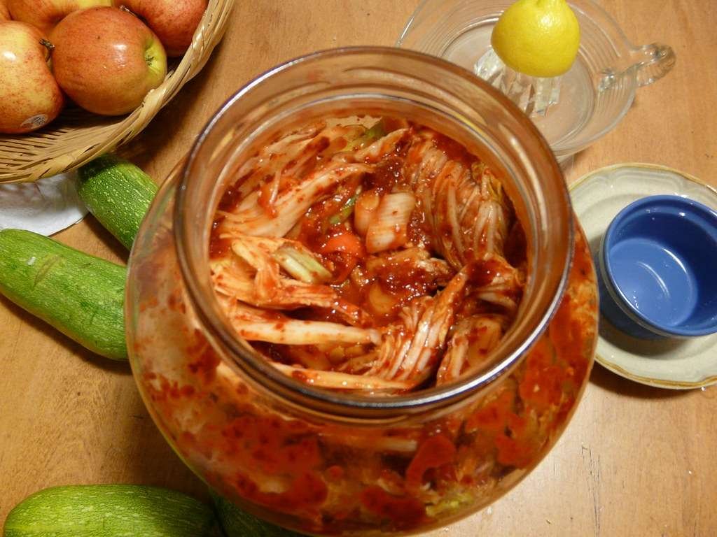 Kimchi in jar